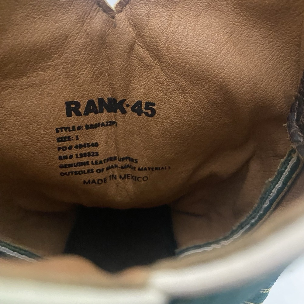 Rank 45 Leather Kids Boots Cowboy Cowgirl Western Ranchwear - Picture 9 of 9